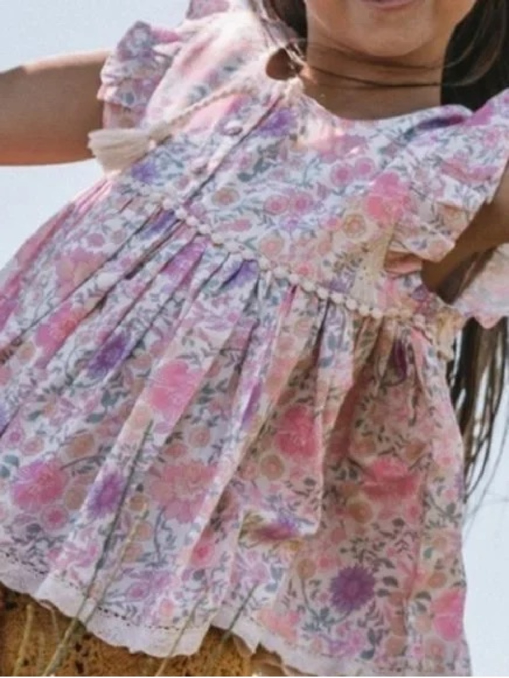 Spell & The Little Gypsies RARE Folk Town Girl's Floral Blouse Springtime 4T NWT